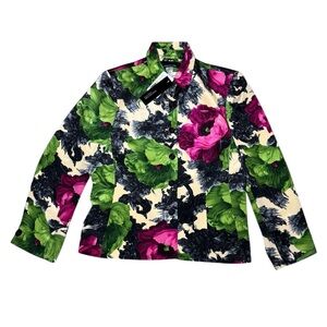 Jones New York Silk Floral Blazer